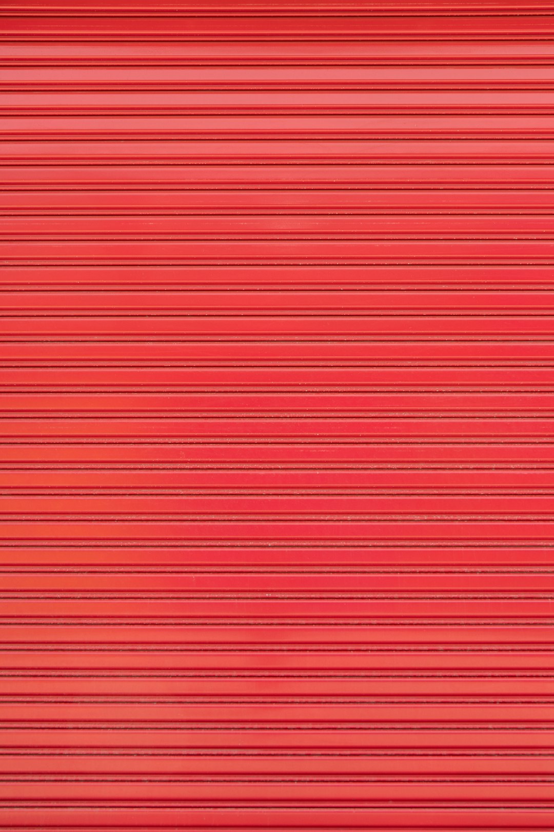 Red roller shutter of a warehouse